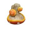 Resin Mushroom Sparrow Feeding Station Hanging Weather-Resistant Mushroom Bird Feeder Decorative Wild Bird Food Dispenser