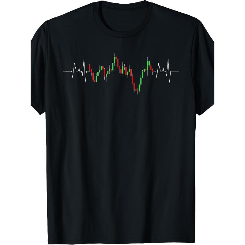 European sizes Men s T-Shirt Cool Stock Trading for Men Candlestick Stock Market Gift T-Shirt S чёрный