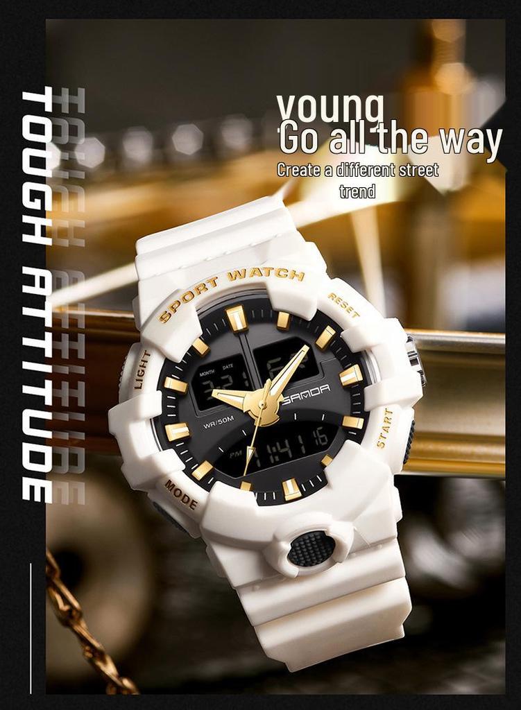 Sanda Luminous Unisex Multifunctional Casual Electronic Watch