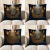 2D Ramadan Kareem Lanterns Islamic Art Pillow Cover Pattern Cushion Cover Suitable For Sofa Bedroom Car Pillow Cover