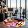 Gracie's Corner Printed Round Rug Carpet Chair Rug Area Rug Entryway Doormats,for Office Chair Living Room Bedroom Kitchen Room.