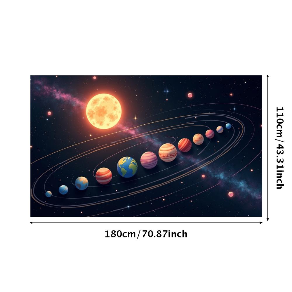 Decorațiuni Clasă Steag Planete Decor Educațional Fundal Spațial Imprimat Pentru Clasă Școală Educațională