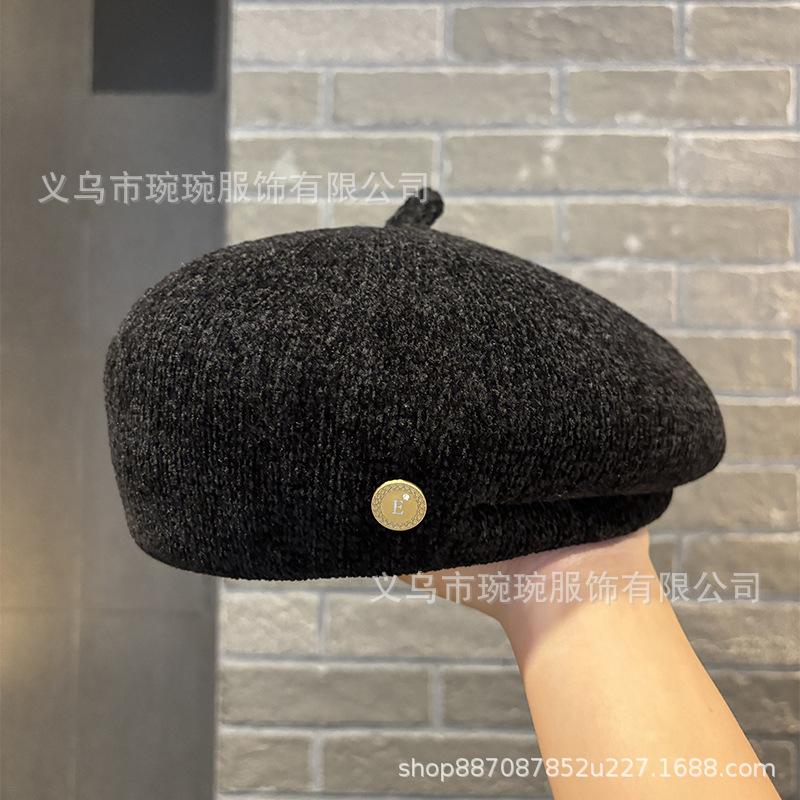 Autumn and winter retro woolen beret children college foreign style painter hat outdoor leisure bud hat