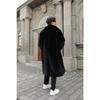 Men's Autumn and Winter Mink Fur Coat Long Knee-length Artificial Fur Coat Thick Plush Windbreaker Cotton Coat Trendy