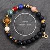 Twelve Zodiac Crystal Bracelets For Women And Men And Couples Handmade Beaded Natural Stone Bracelets For Eight Planets