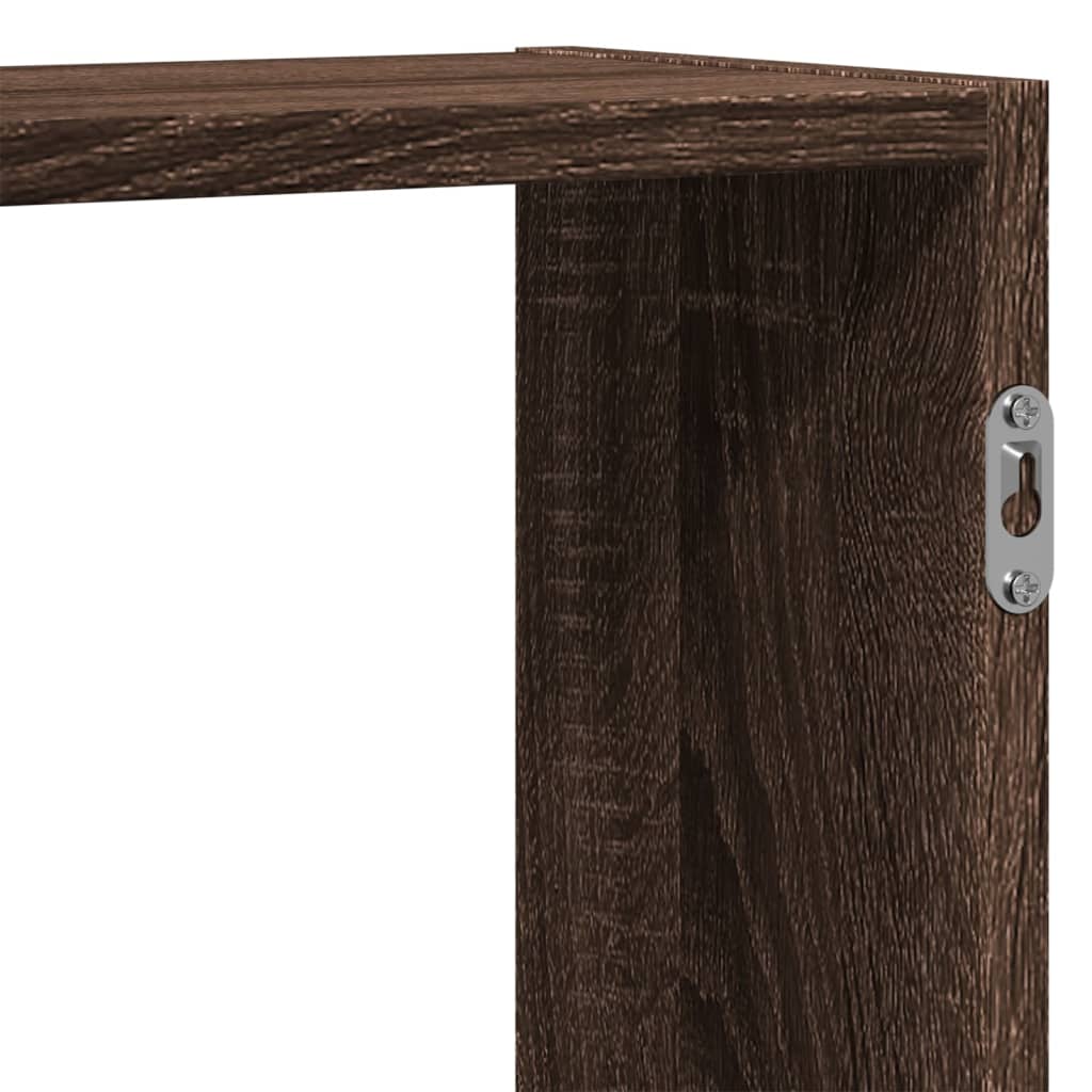 Wall Shelf Brown Oak Look 129 x 18 x 42 cm Engineered Wood