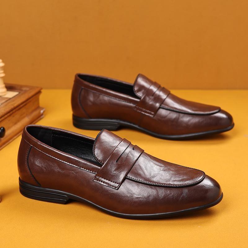 2025 Direct Sale Casual Doudou Shoes Loafers Lazy One Pedal Casual Men's Leather Shoes Trend Versatile Men's Shoes