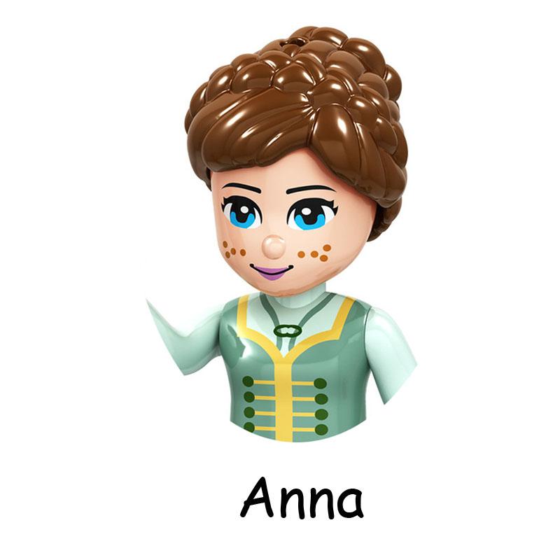 Non-Toxic Fairy Tale Princess Children Belle Beast Cinderalla Anna Olivia Model Figure Blocks Construction Building Bricks Toys For Children