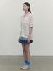 KIRSH Cut-Off Collar Point Lace Short Sleeve Knit [Ivory]