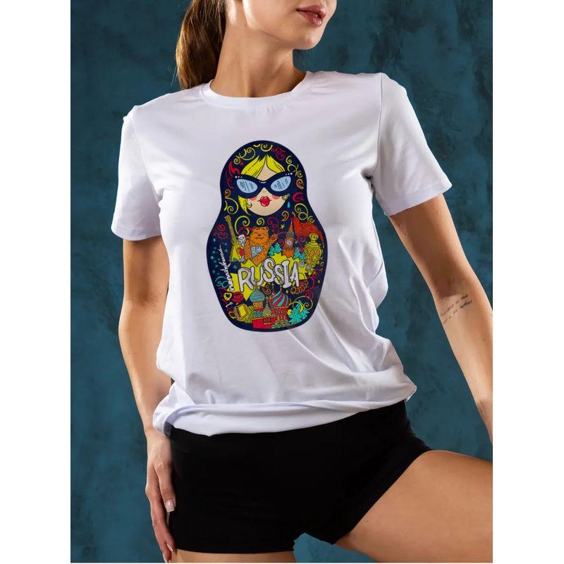 Western Style New Fashion Casual Loose Print Short Sleeve Cotton T-shirt Top Printed T-shirt Top