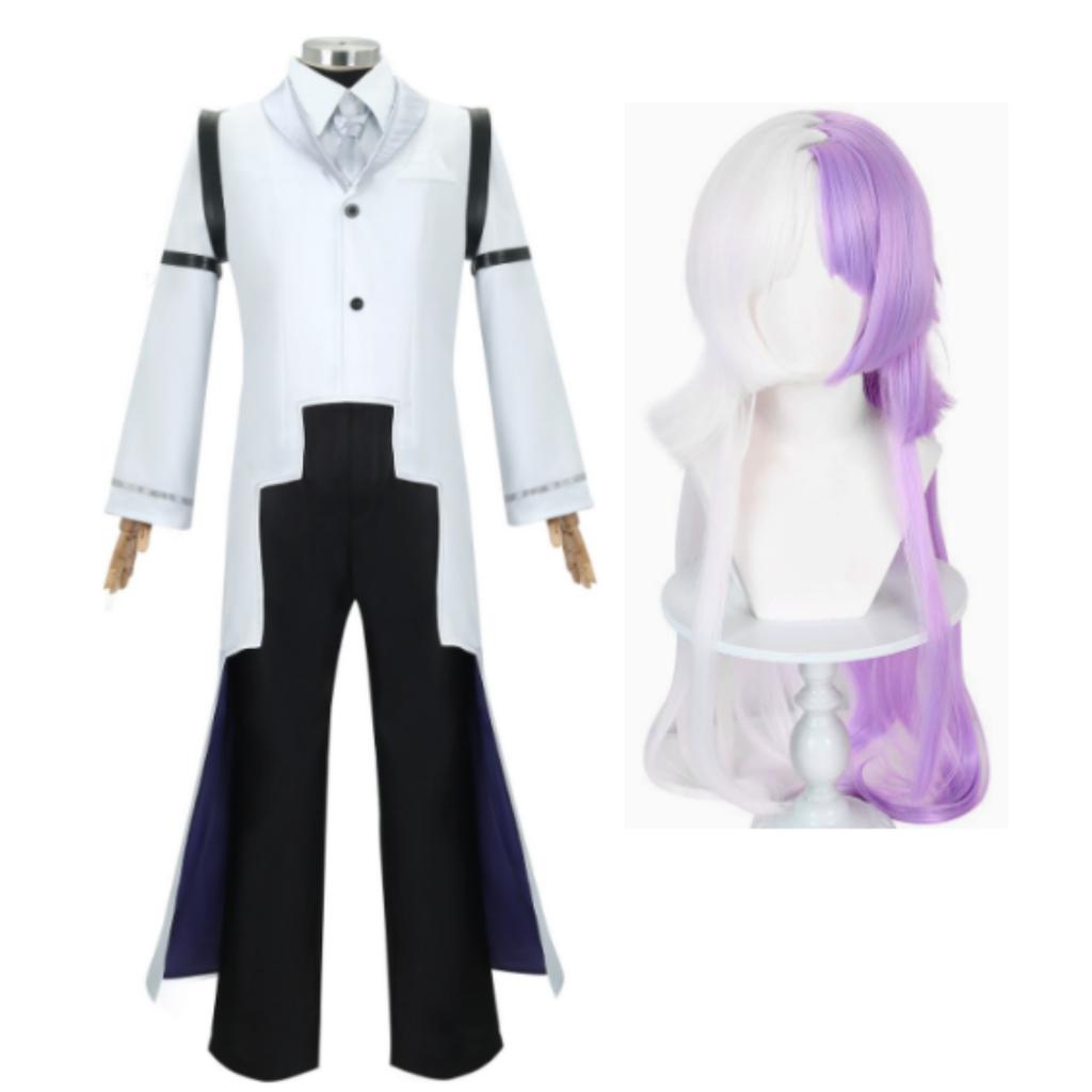 Nikolai Gogol Cosplay Kostym Anime Bungou BSD Säsong 4 Nikolai Cosplay Kappa Mantel Uniform Kostym Peruk Halloween