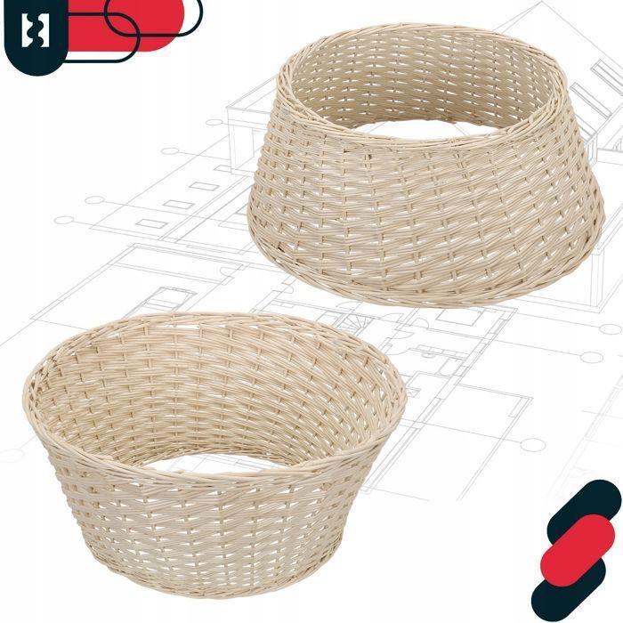 Housse de sapin de Noël - KOTARBAU® - Ø 55 cm - Osier - Blanc - Intérieur