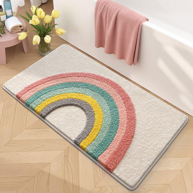 Dajiang Bathroom Mat, Toilet Entrance Non-Slip Absorbent Floor Mat, 50x100cm