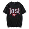 Mgk Lost Americana Tee Short Sleeve Cotton Male T-shirt Unisex Streetwear Hip Hop Summer Male Tshirts Loose O-neck Men TShirt