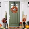 Thanksgiving Wreath Pumpkin Berries Wreath Autumn Scene Decor Festival Maple Leaf Wreath Thanksgiving Harvest Festival Wreaths