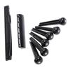 Black Guitar Bridge Pins Plastic Material Guitar Replacement Parts Kit For Acoustic Guitar