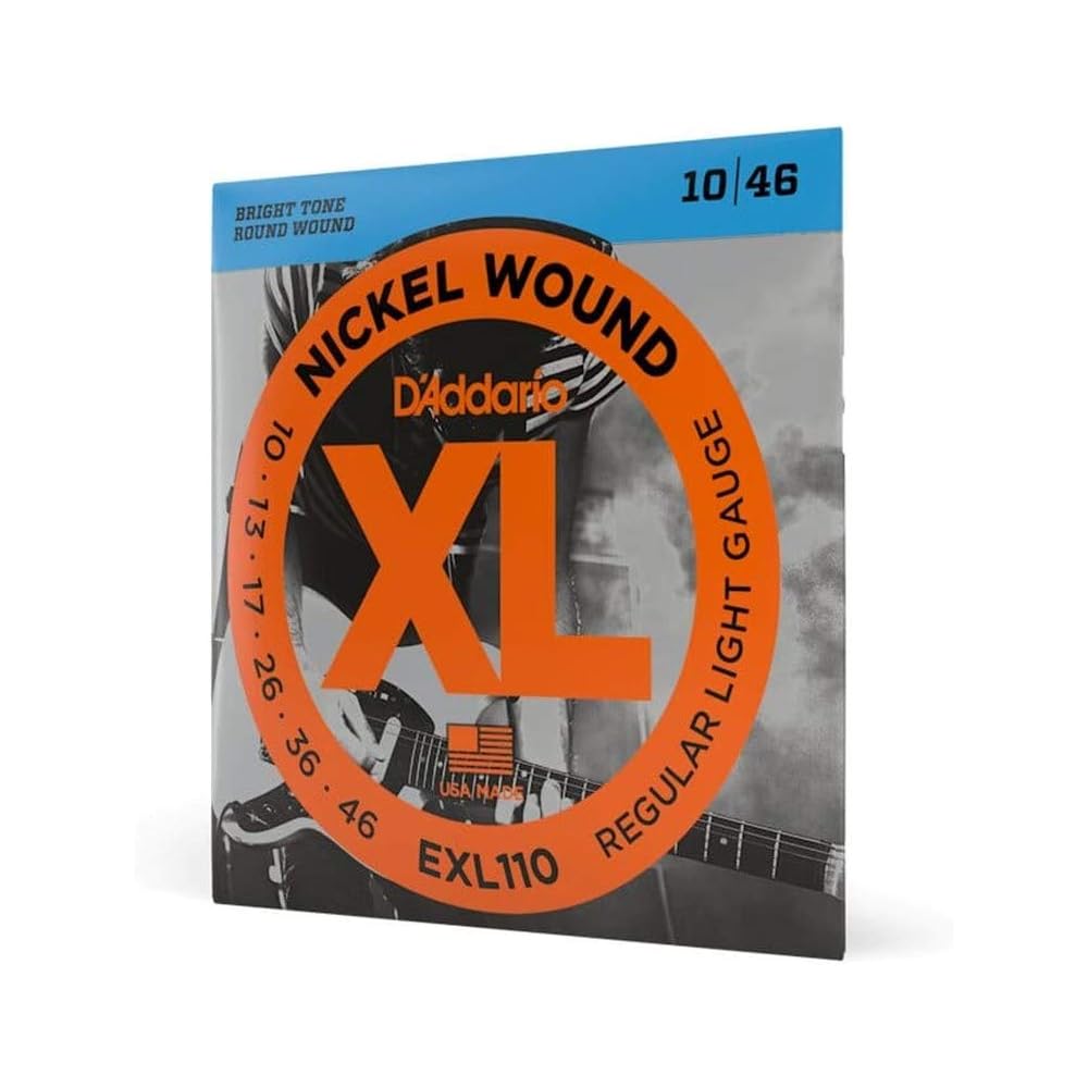 D'Addario EXL110 Electric Guitar Strings 10-46 Regular Light Set of 5