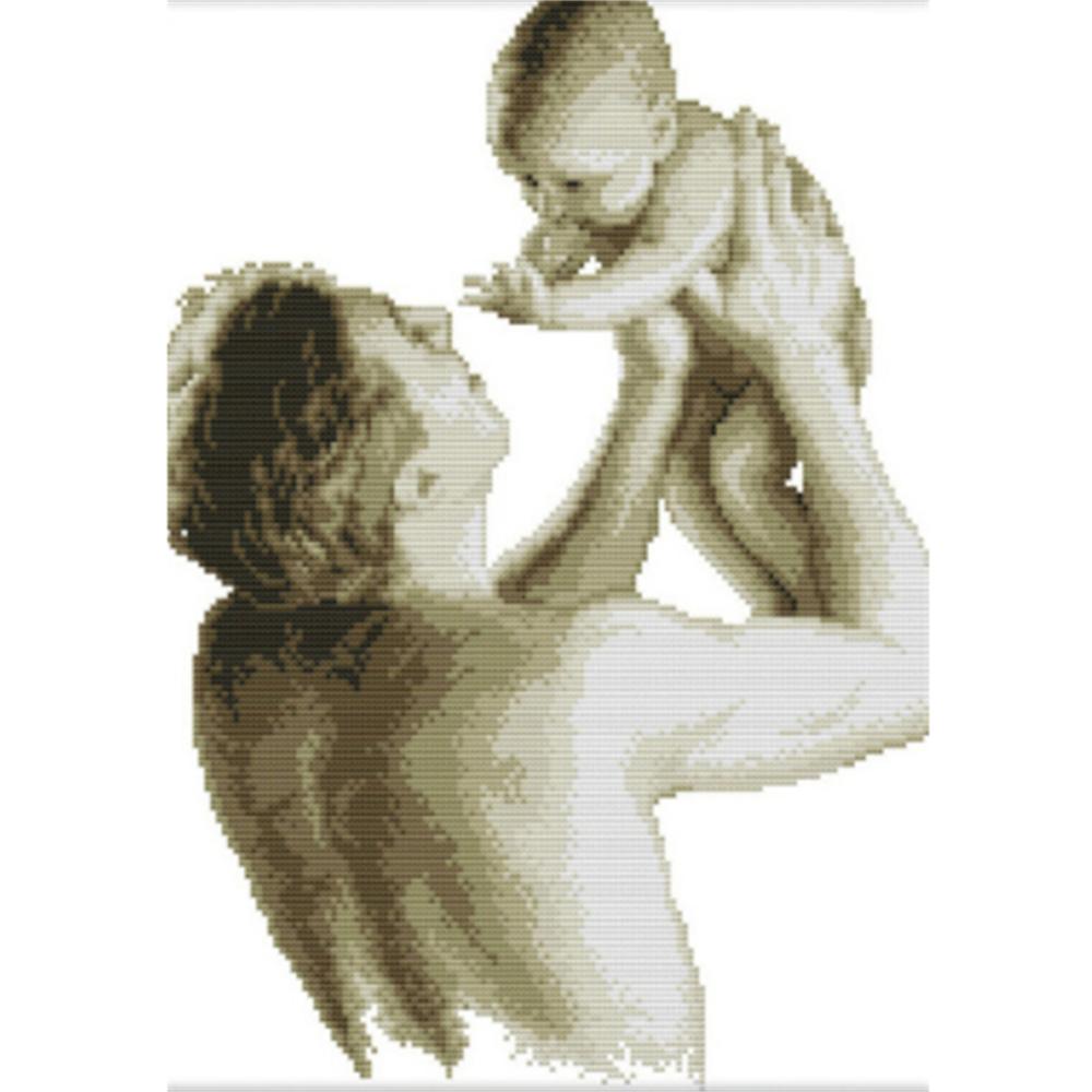 huacan Full Drill Square Diamond Painting 5D Portrait DIY Diamond Embroidery Father And Baby Home Decoration