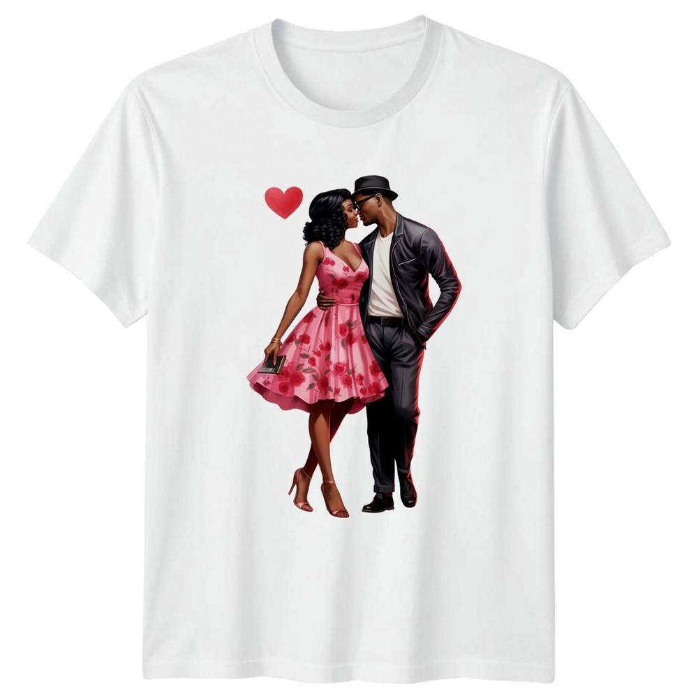 RoUnisextic Couple Love Heart Unisex Graphic Tee S
