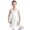 Girls Chiffon Ballet Leotard Dress Elegant Dancewear for Ballet Performances Practice
