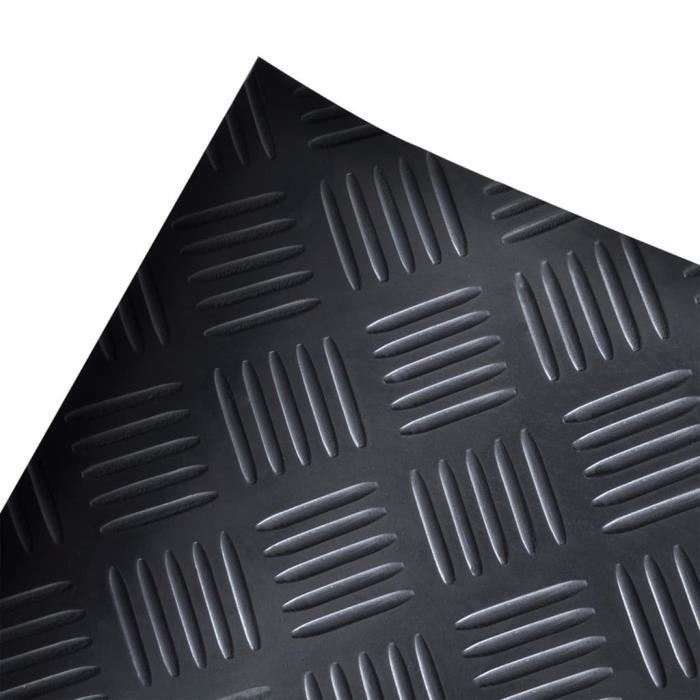 Tapis - vidaXL - 1,5x2 m - Caoutchouc antidérapant - Épaisseur 3 mm - Quadrillage