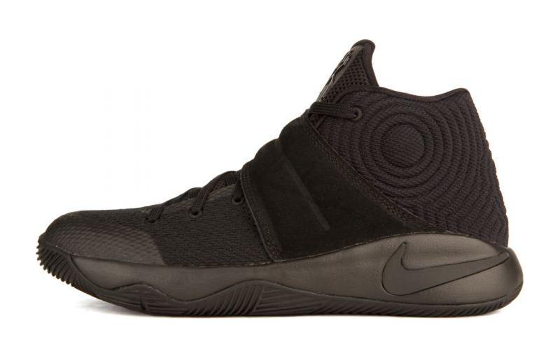Детские баскетбольные кроссовки Nike Kyrie 2 Irving 2 с амортизацией, износостойкие, средней высоты, черные, для подростков 826673-008 35.5