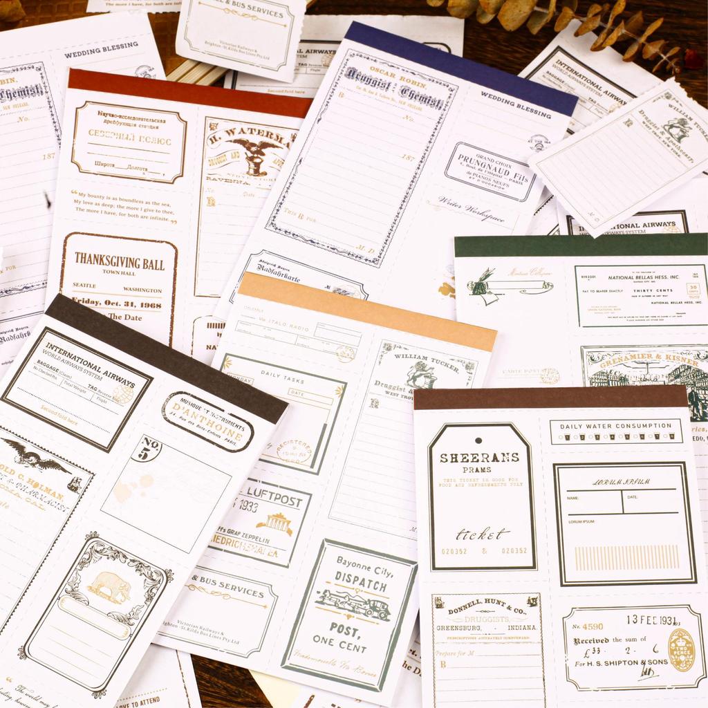 Vintage DIY Cross-Border Sticky Notes for Journaling and Collage