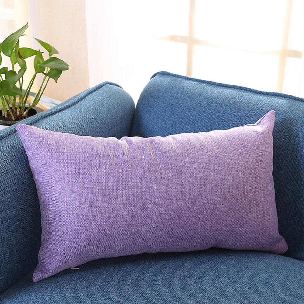 Buy 1PC Rectangle Cushion Cover Silk Throw Pillow Case Pillowcase at affordable prices — free