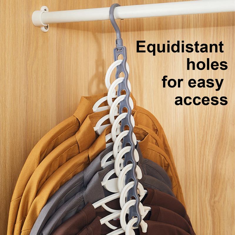10-hole 10pc Space Saving Hanger 360 Rotating Hanger Multi-function Folding Hanger Wardrobe Drying Clothes Clothes