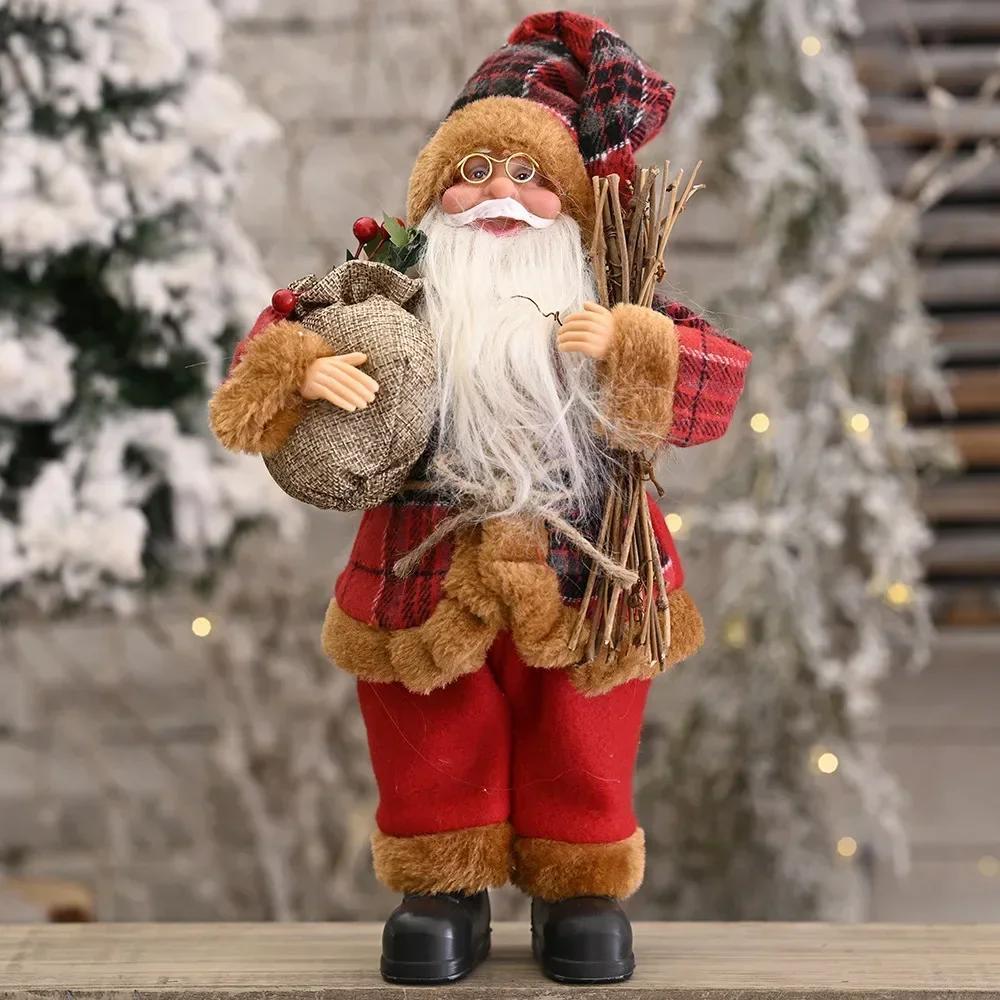 Multicolor Santa Claus Christmas Figurine Decoration Fit School Christmas Celebration Home Holiday Decoration Christmas Decor