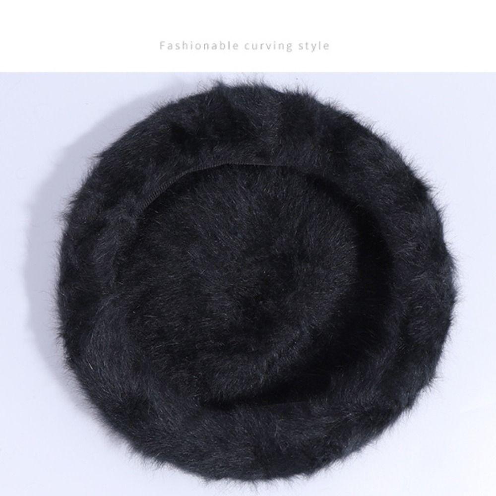 Teplý plstěný klobouk Francouzský malířský klobouk Módní vlněné barety Ženy