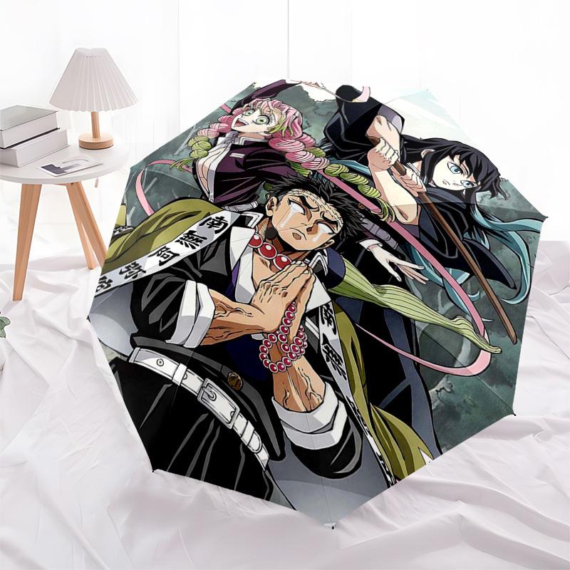 1pc Jujutsu Kaisen Characters Outdoor Umbrella - Automatic Opening/Closing, Portable 3-Fold Design, 8-Bone Iron Frame - Perfect Gift for Fans, Travele