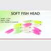 2cm 0.3g Pink / White / Yellow / Luminous Silicone Soft Fish Head DIY Sabiki Rig Material Lure Soft Bait for Makerel White Fish