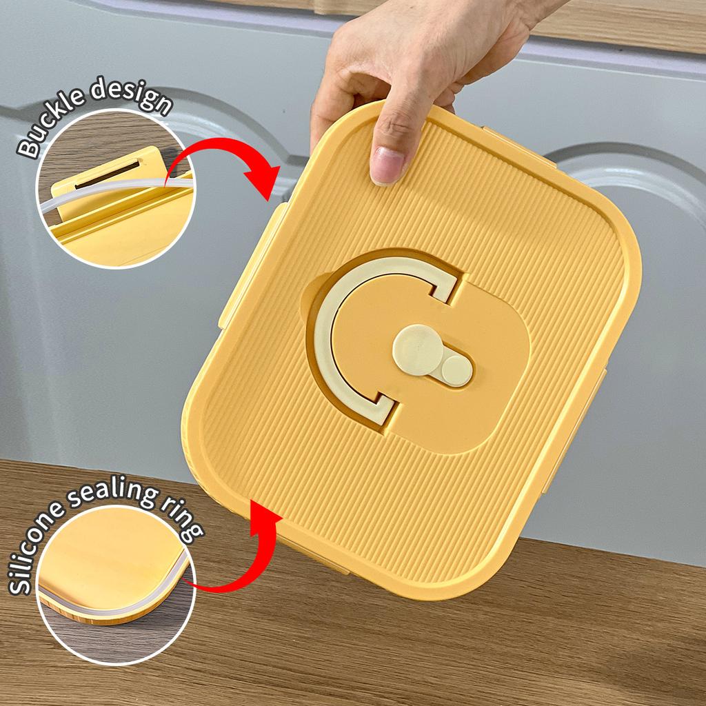WORTHBUY Large Capacity Plastic Divided Bento Lunch Box Microwave Portable Leak-proof Cold And Hot Food Container For Student