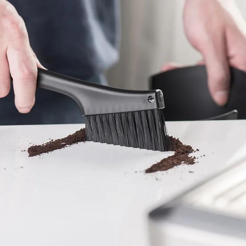 Coffee Brush Espresso Machine Grinder Cleaning Brush Double-ended Brush PP Handle Home Coffee Machine Accessories Barista Tools