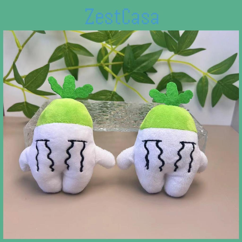 Carrot Whimsical Crying Keychain Plush Doll With Luxurious Gold Design Keyring