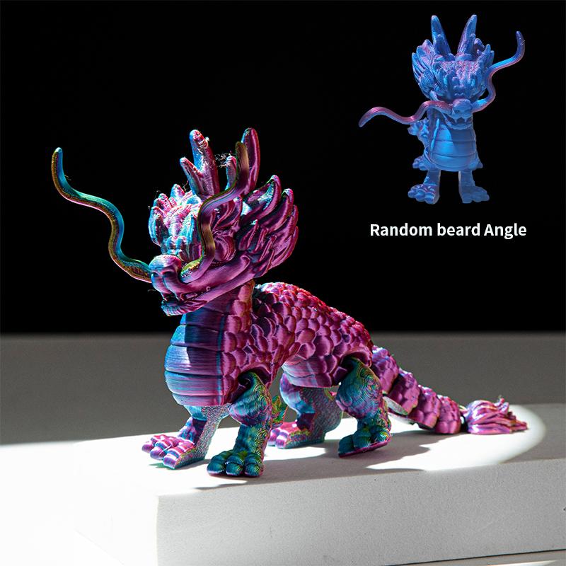 3D-Druck Kirin Beast Chinesischer Drache Glücksbringer Dekoratives Ornament 3D-gedruckte Figuren Spielzeug Desktop-Dekoration Puppe Handwerk Geschenk
