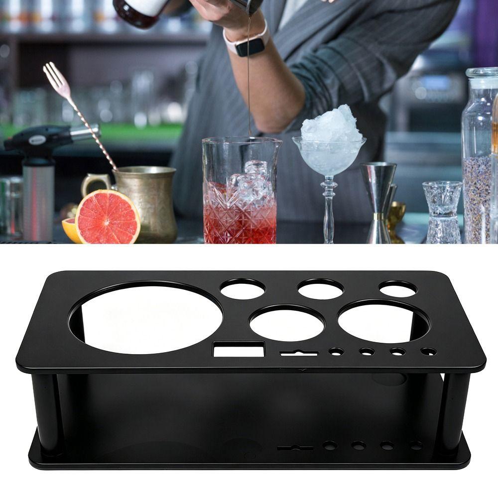 Detachable Bar Tool Stand Space Saving Odorless Black Bartender Storage Holder Durable Kits Rack S