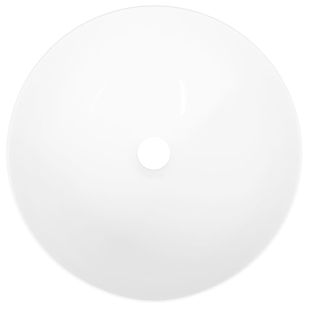 White Washbasin 36 x 15 cm Ceramic Round
