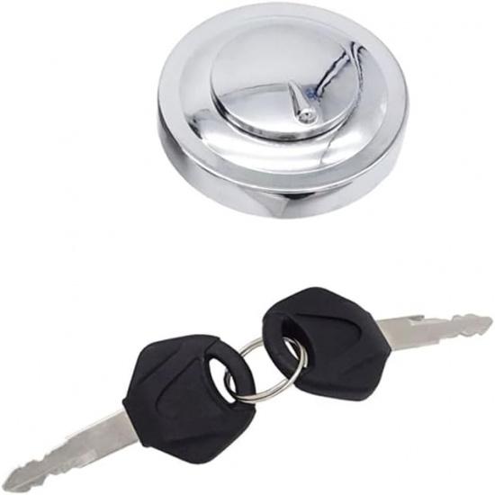 Motorcycle Locking Gas Cap for Kawasaki VULCAN 900 2006-2023 /VULCAN 1700 2009-2014 with 2 Keys,Replacement Fuel Tank Lid Cover