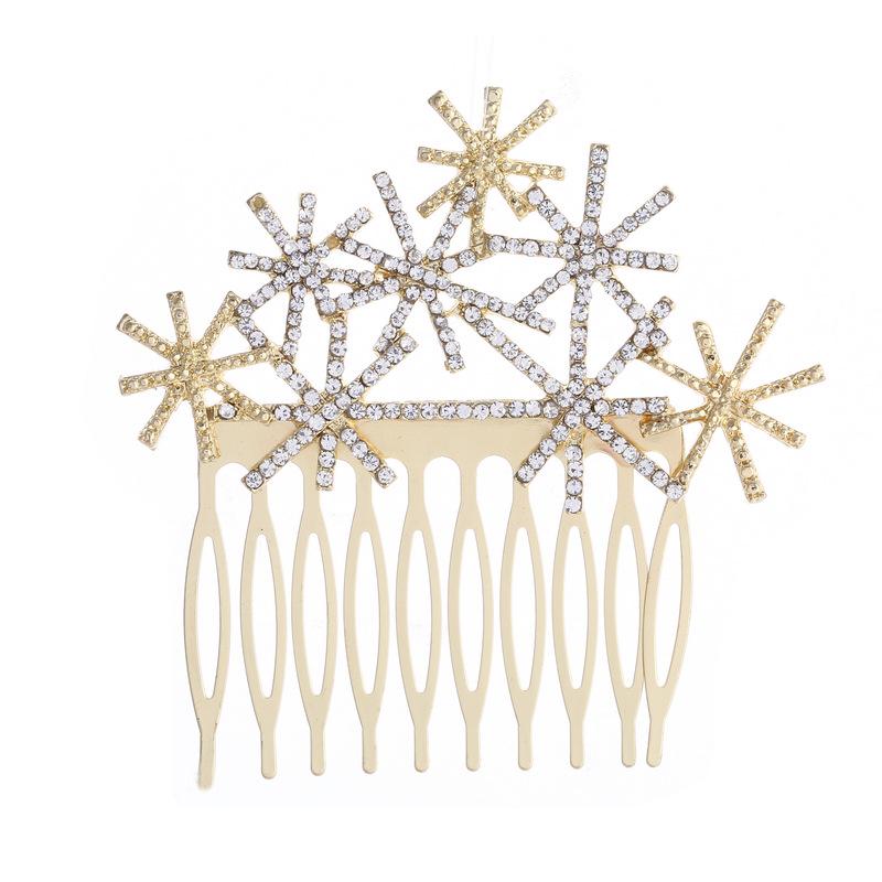 Snowflake Crystal Bridal Hair Comb - Elegant Updo Accessory & Christmas Gift