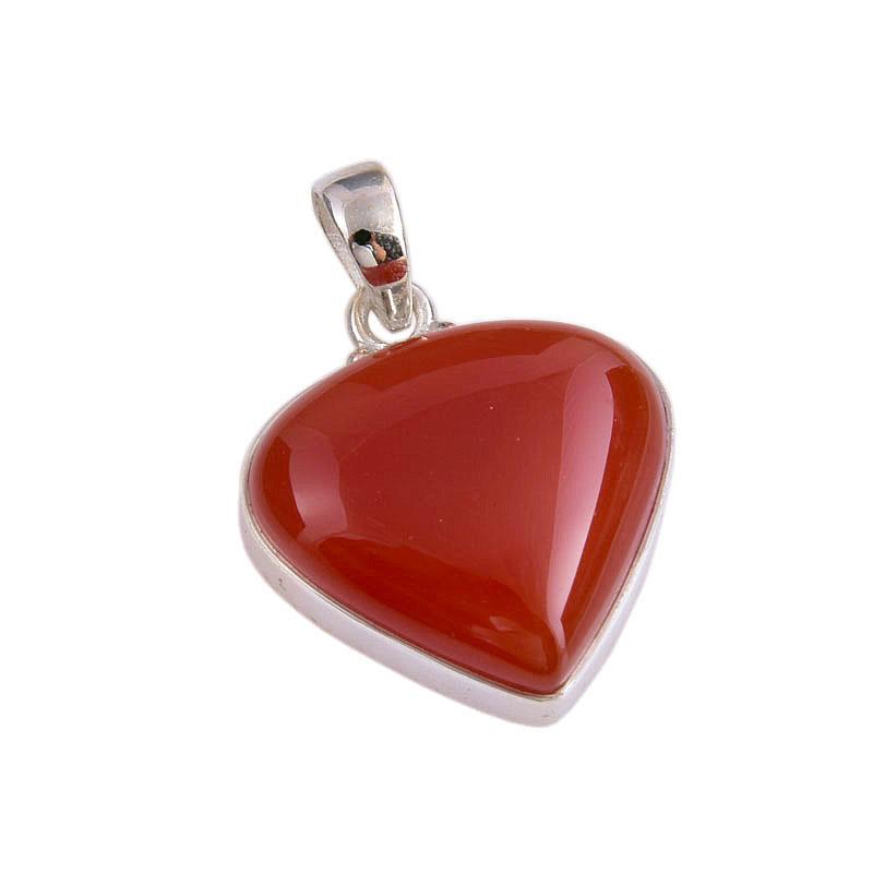 Natural Red Onyx Gemstone Handmade 925 Solid Silver Jewelry Pendant 1.50'' s2C18