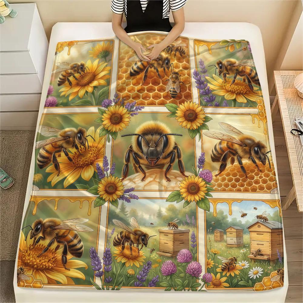 Animal Pattern Frame Print Flannel Blanket High quality Comfortable for All Seasons Home Decor Warmth and Comfort Perfect for Christmas Gifts