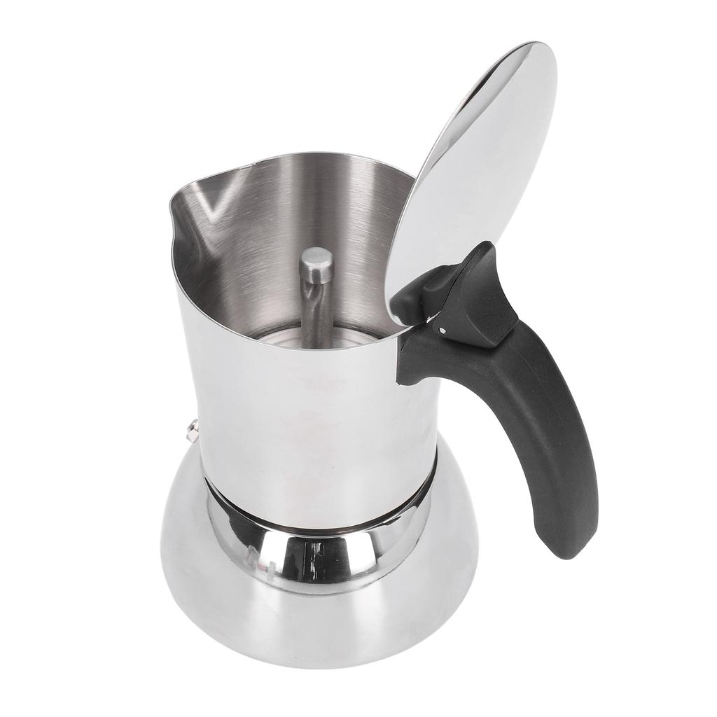 Moka Pot Food Grade Stainless Steel Compact Portable Convenient Practical Time Saving DIY Making