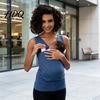 Baby Wickeloberteil Babytrage Känguru Tanktop für Mama V-Ausschnitt Trage-Weste Atmungsaktives Dehnbares Ärmelloses Shirt mit Tasche zum Halten