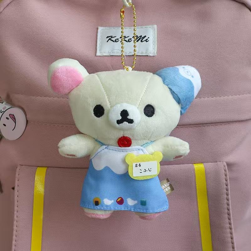 Rilakkuma Store Manager Series Plush Toys Cute Korilakkuma Plushie Keychain Chairoikoguma Bag Pendant Stuff Accessories For Gift