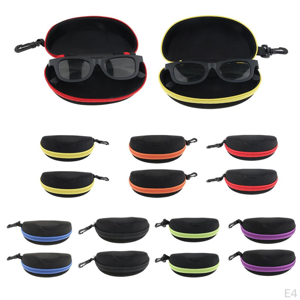 2 EVA Glasses Cases with Hanging Hook for Sports Sunglasses Eyeglasses