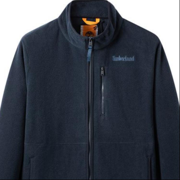 Timberland Outdoor Stand Collar Windproof Warm Fleece Jacket Men Jacket Dark-Blue A69KN-433