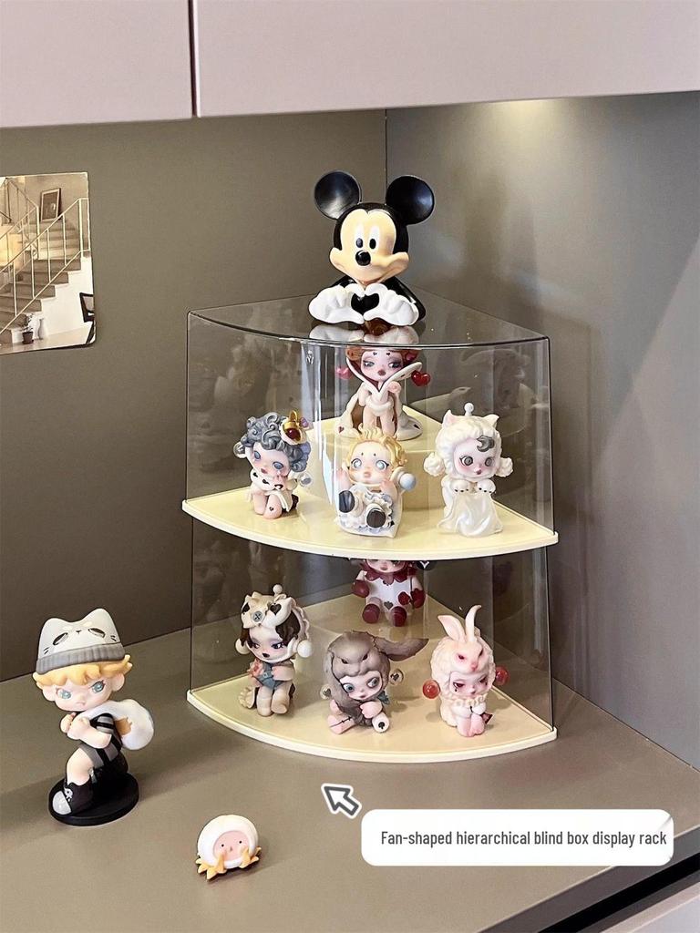 Light Weave Transparent Display Box: Dustproof Garden Pendant & Doll Figure Storage Stand