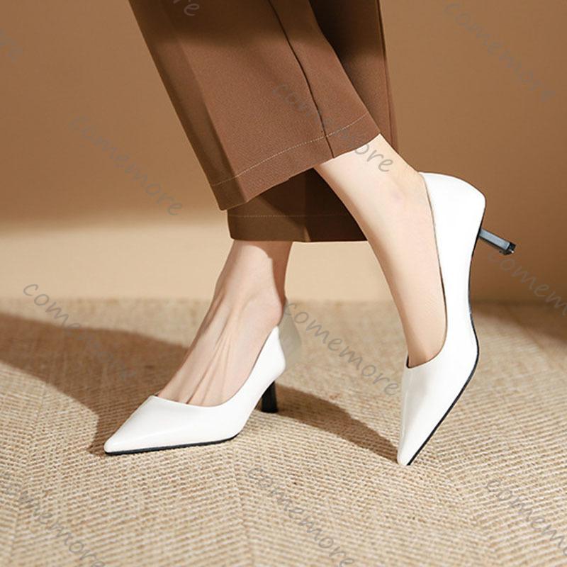 Fashion Comemore Patent Leather High Heels Women Shoes Sexy Thin Heeled Party Dress Shoe Solid Spring Autumn Soft Leather Pumps or Women
